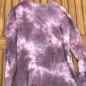 american eagle purple tie dye shirt/sweater